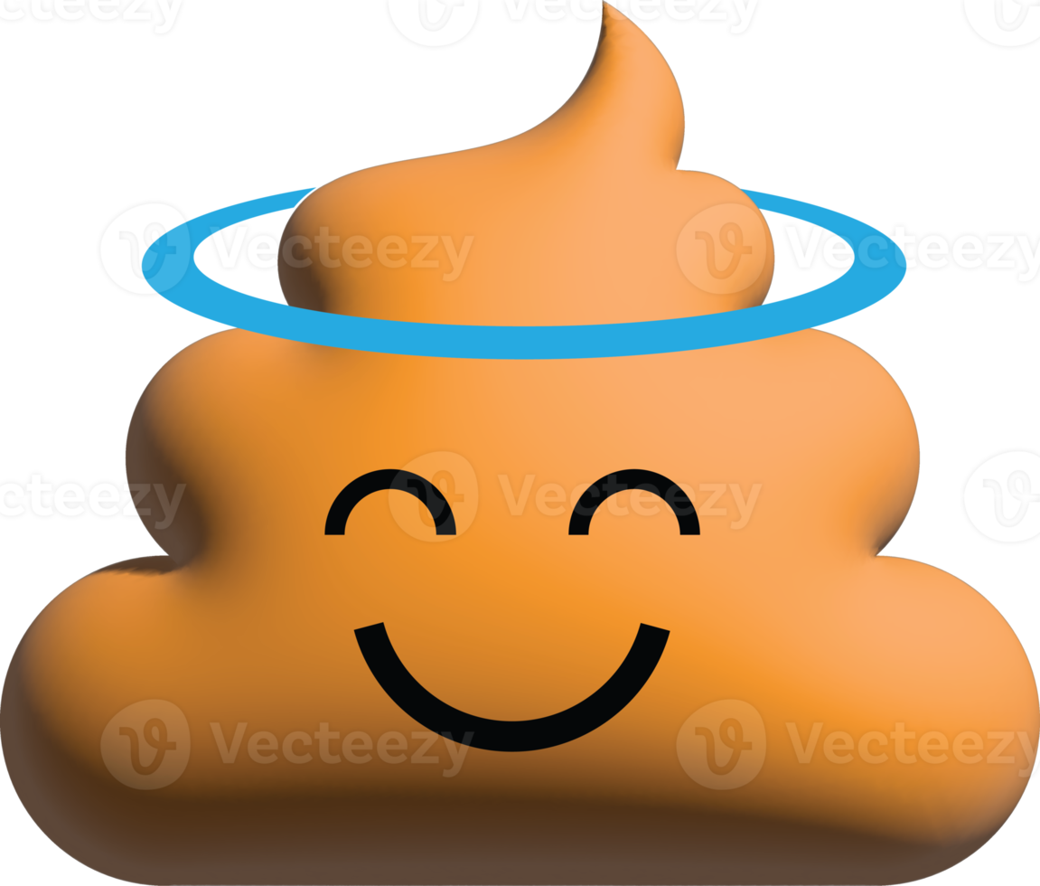 schattige kak 3d emoticons png