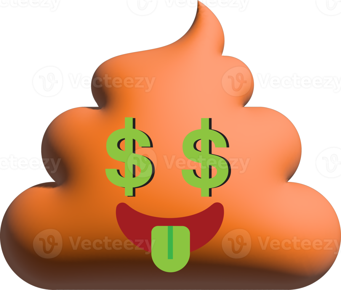 cute poop 3D emoticons png