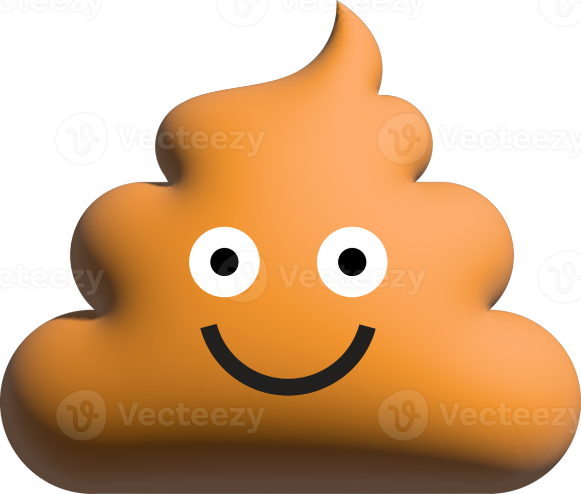 cute poop 3D emoticons png