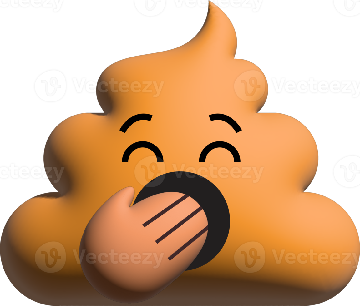 schattige kak 3d emoticons png