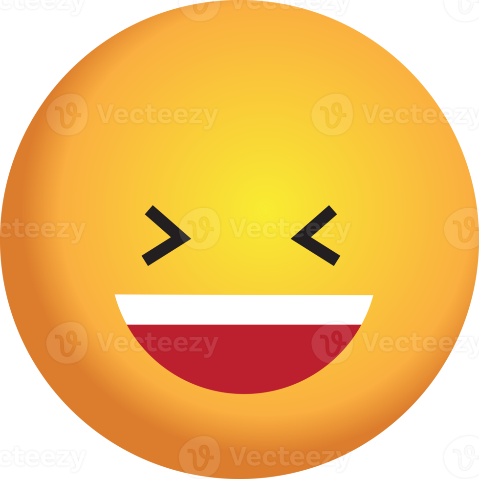 gelbes Gesicht 3d, Emotion, Symbol png