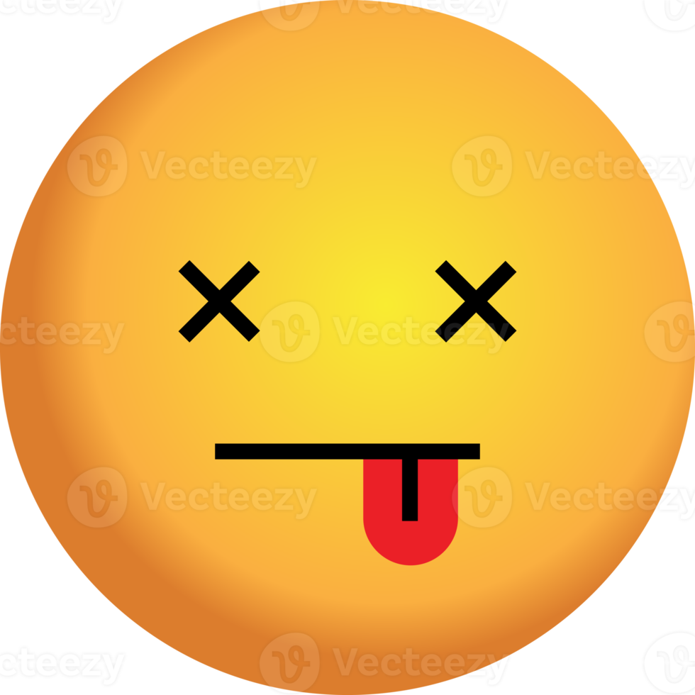 Yellow face 3D, emotion ,icon PNG