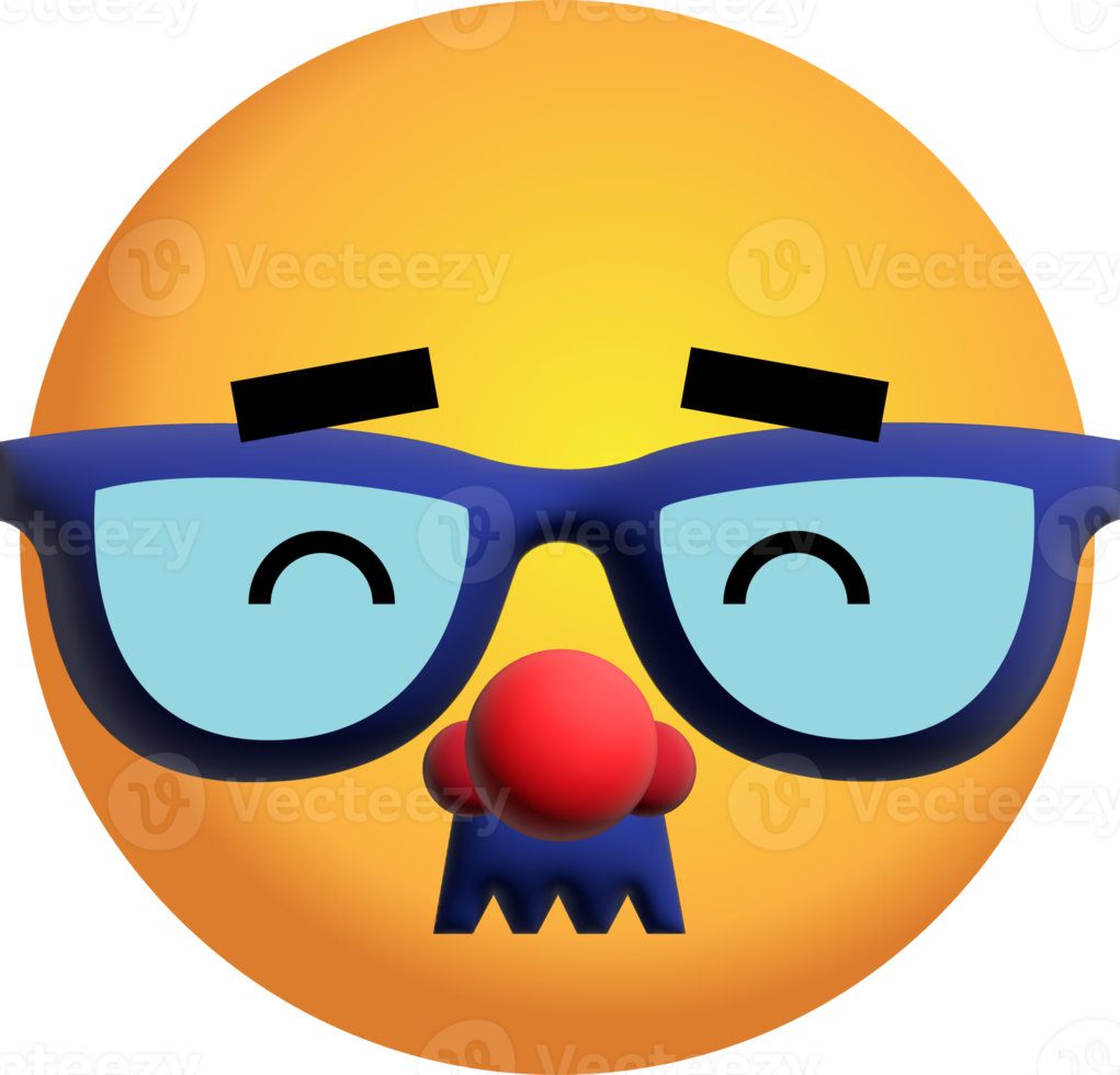 Yellow face 3D, emotion ,icon PNG