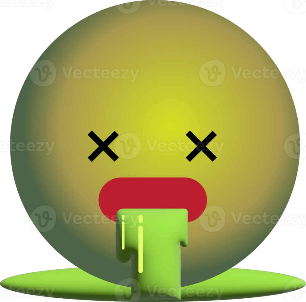 Yellow face 3D, emotion ,icon PNG