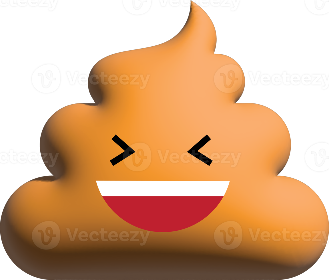 schattige kak 3d emoticons png