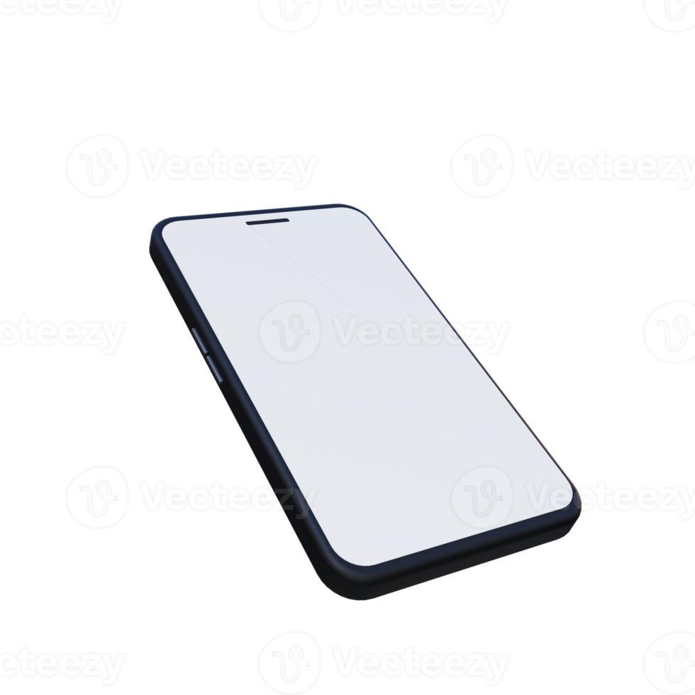 3d render mobile phone png