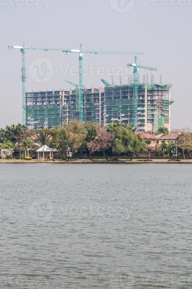 Large building is under construction. photo
