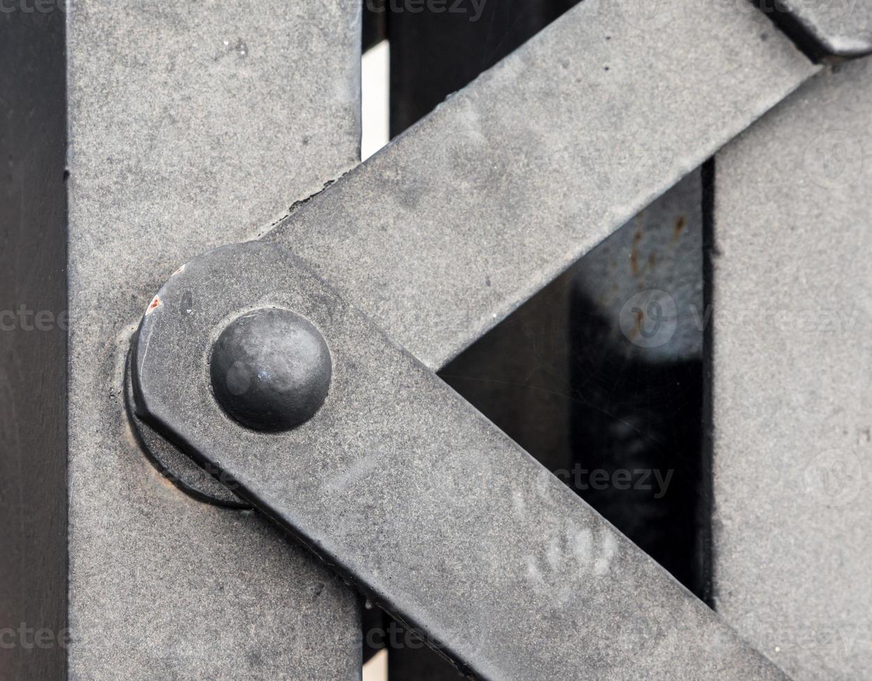 Selective foucs of the steel structure with the rivet. photo