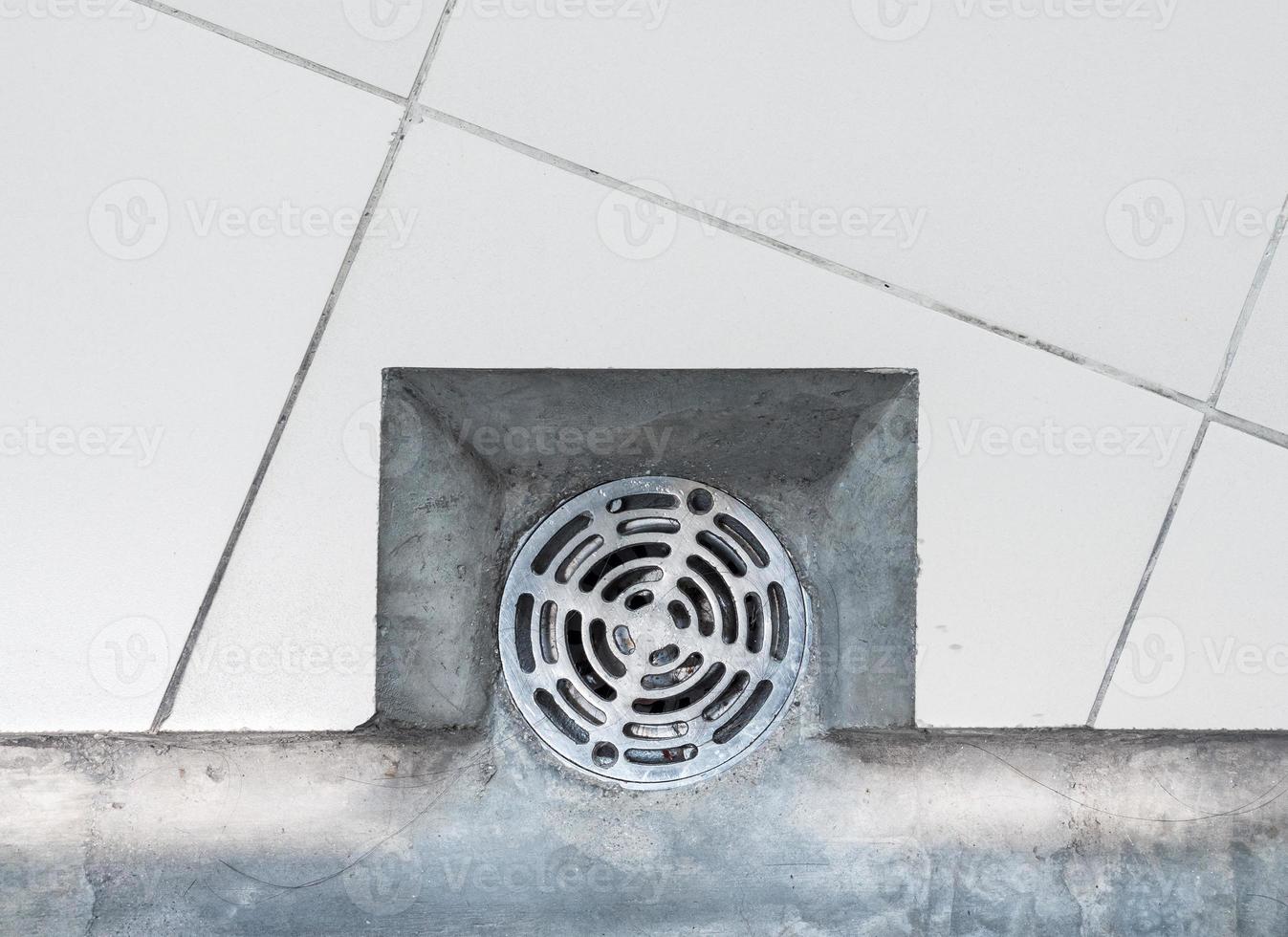Closeup of the metal cover for the drainage. 8850755 Stock Photo at