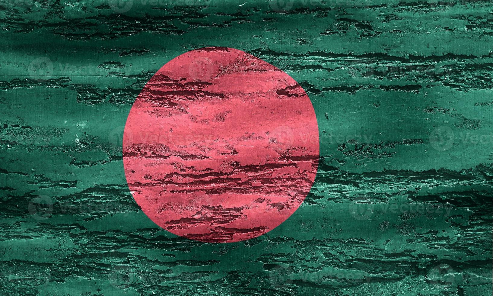 Bangladesh flag - realistic waving fabric flag photo