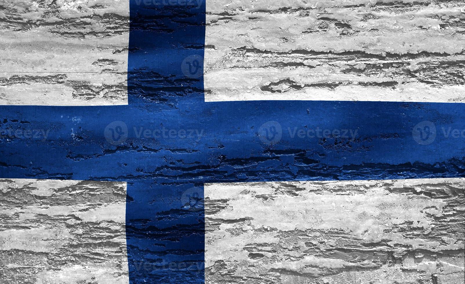 Finland flag - realistic waving fabric flag photo