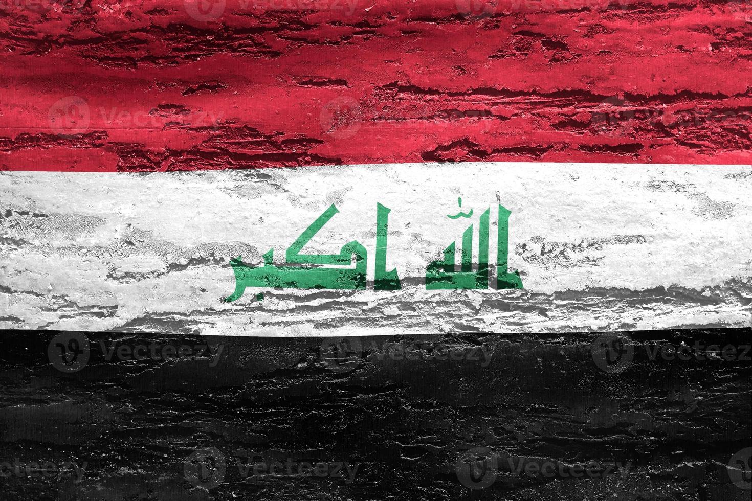 3D-Illustration of a Iraq flag - realistic waving fabric flag photo