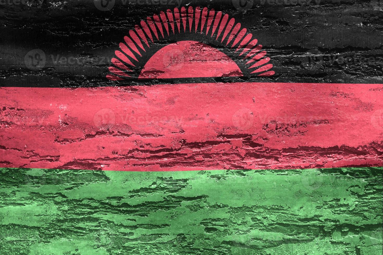 3D-Illustration of a Malawi flag - realistic waving fabric flag photo