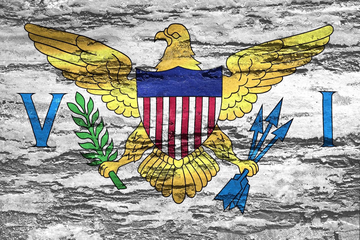 3D-Illustration of a Virgin Islands flag - realistic waving fabric flag photo