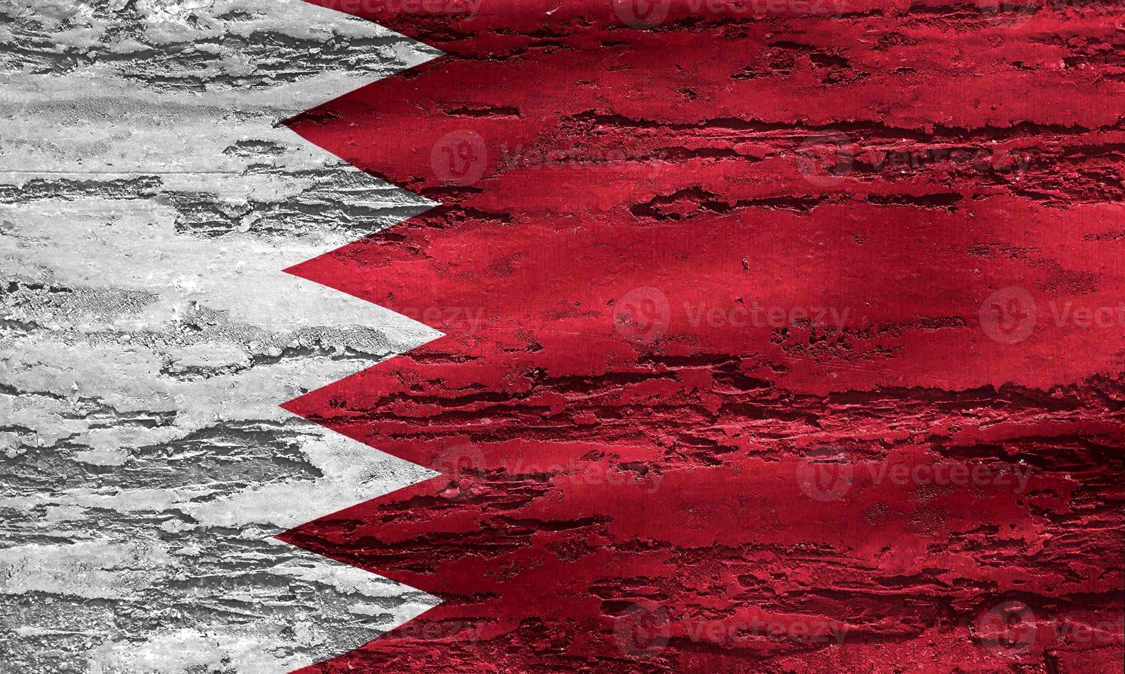 Bahrain flag - realistic waving fabric flag photo