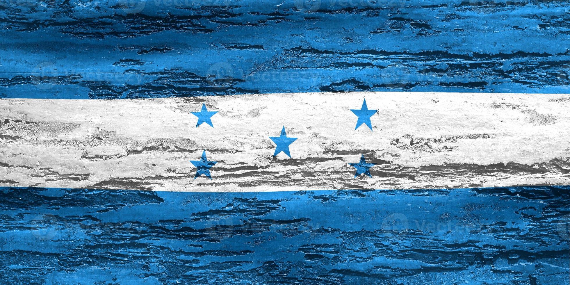 3D-Illustration of a Honduras flag - realistic waving fabric flag photo