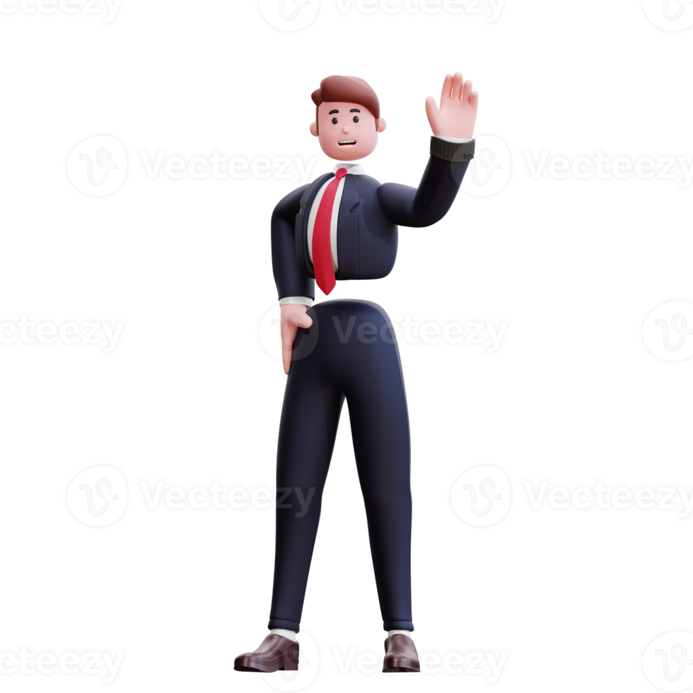 3d character businessman illustration png