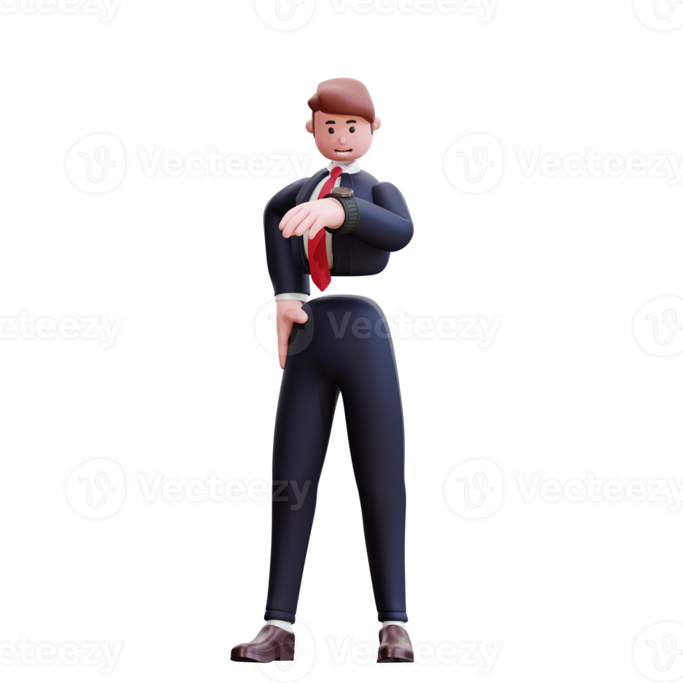 3d character businessman illustration png