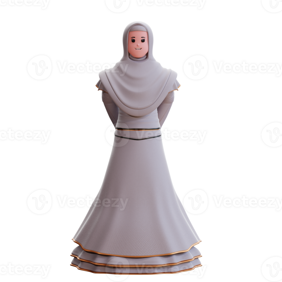 3d character wedding bride illustration png