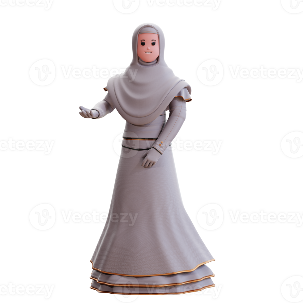 3d character wedding bride illustration png