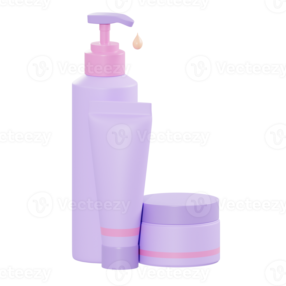 3d illustration body care object png