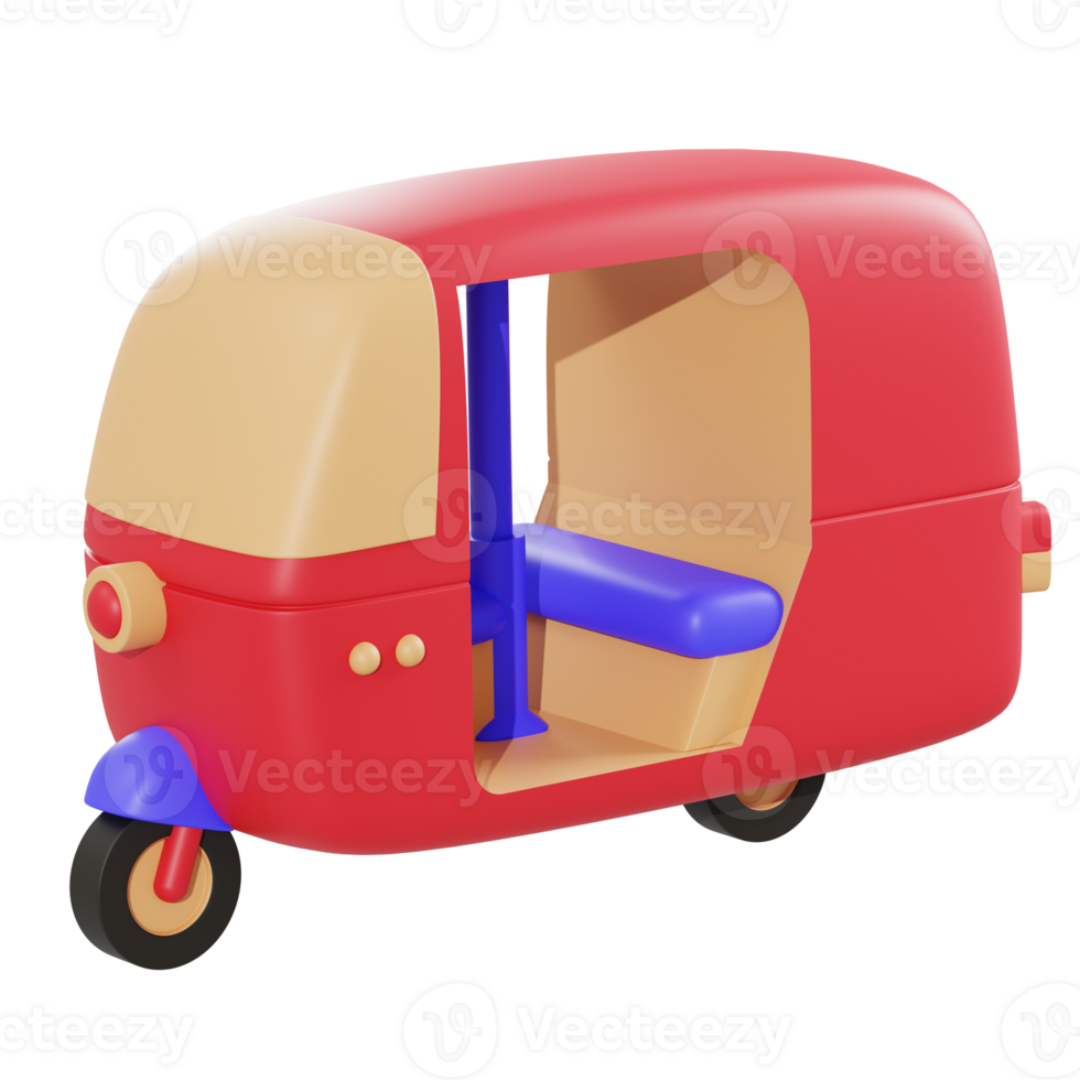 3d illustration bajaj vehicle object png