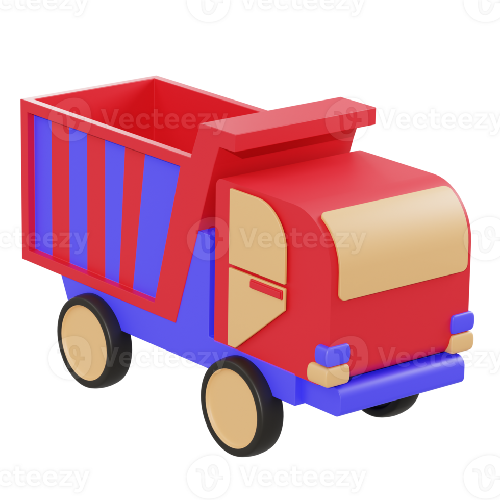 3d illustration dump truck object png