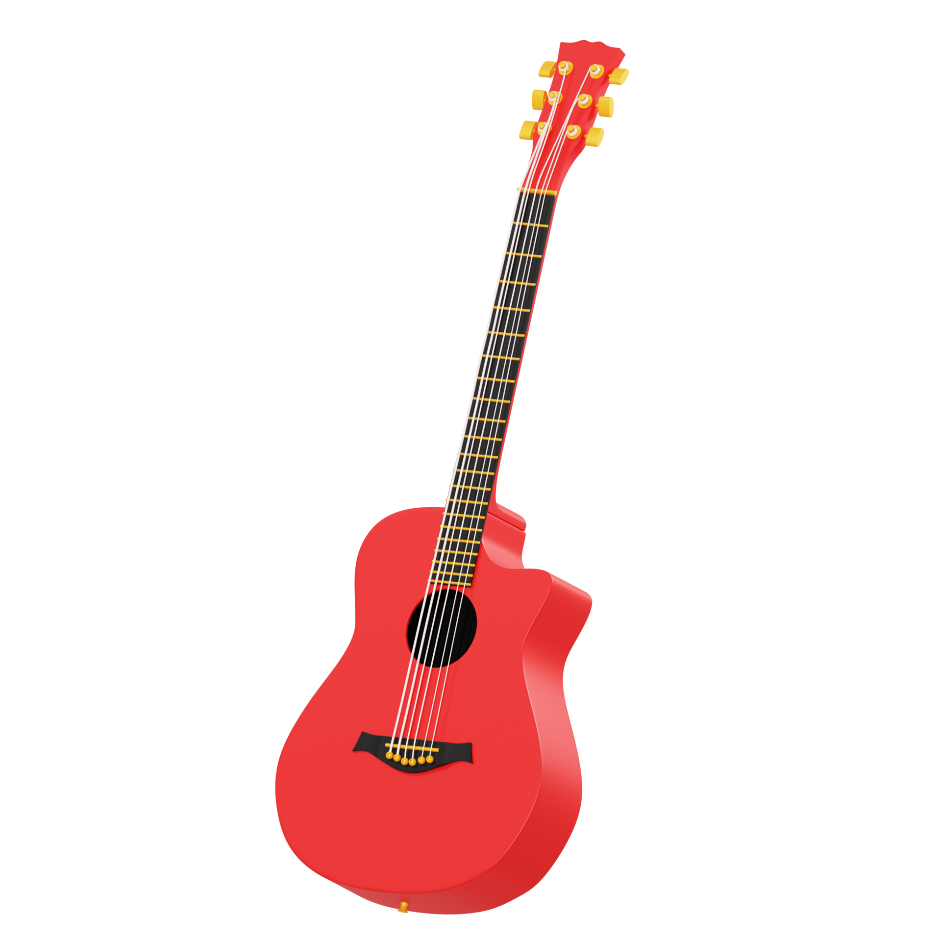 3d illustration acoustic guitar object 8851106 PNG