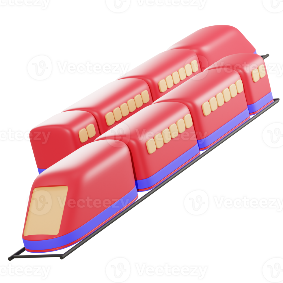3d illustration speed train object png
