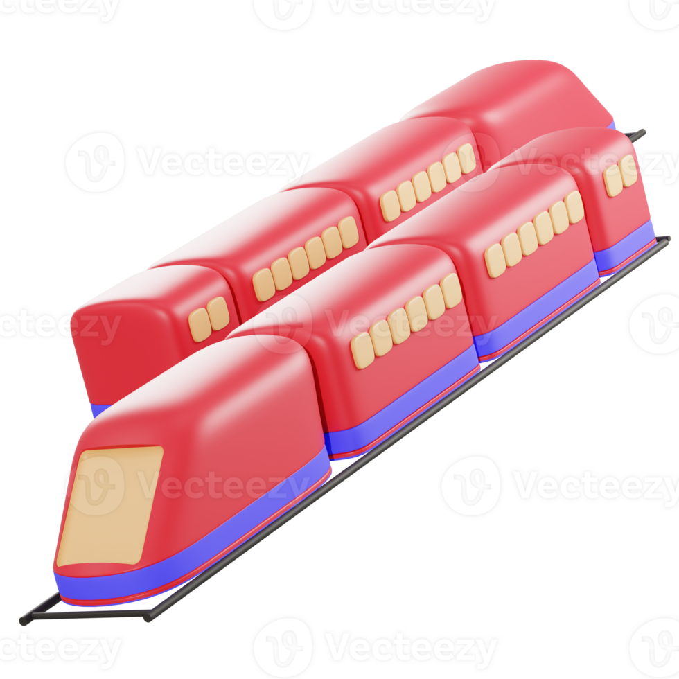 3d illustratie snelheidstrein object png