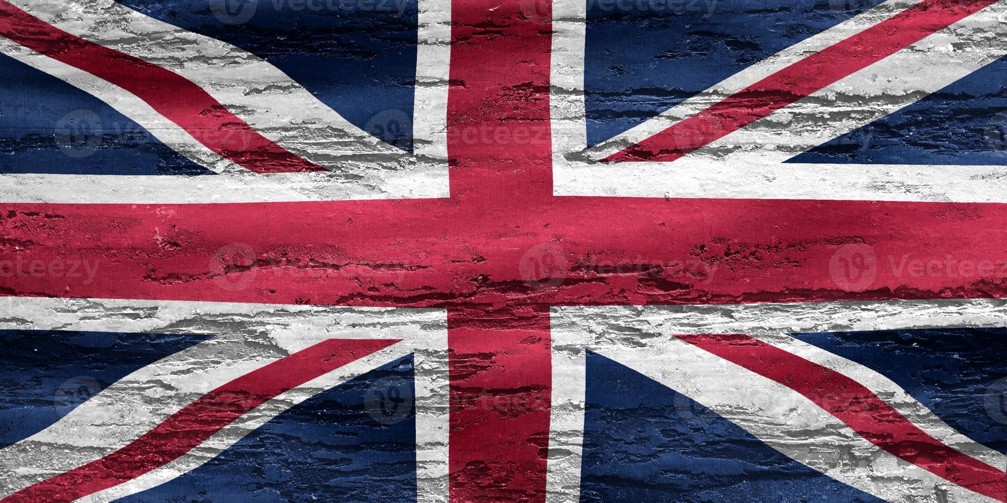 United Kingdom flag - realistic waving fabric flag photo