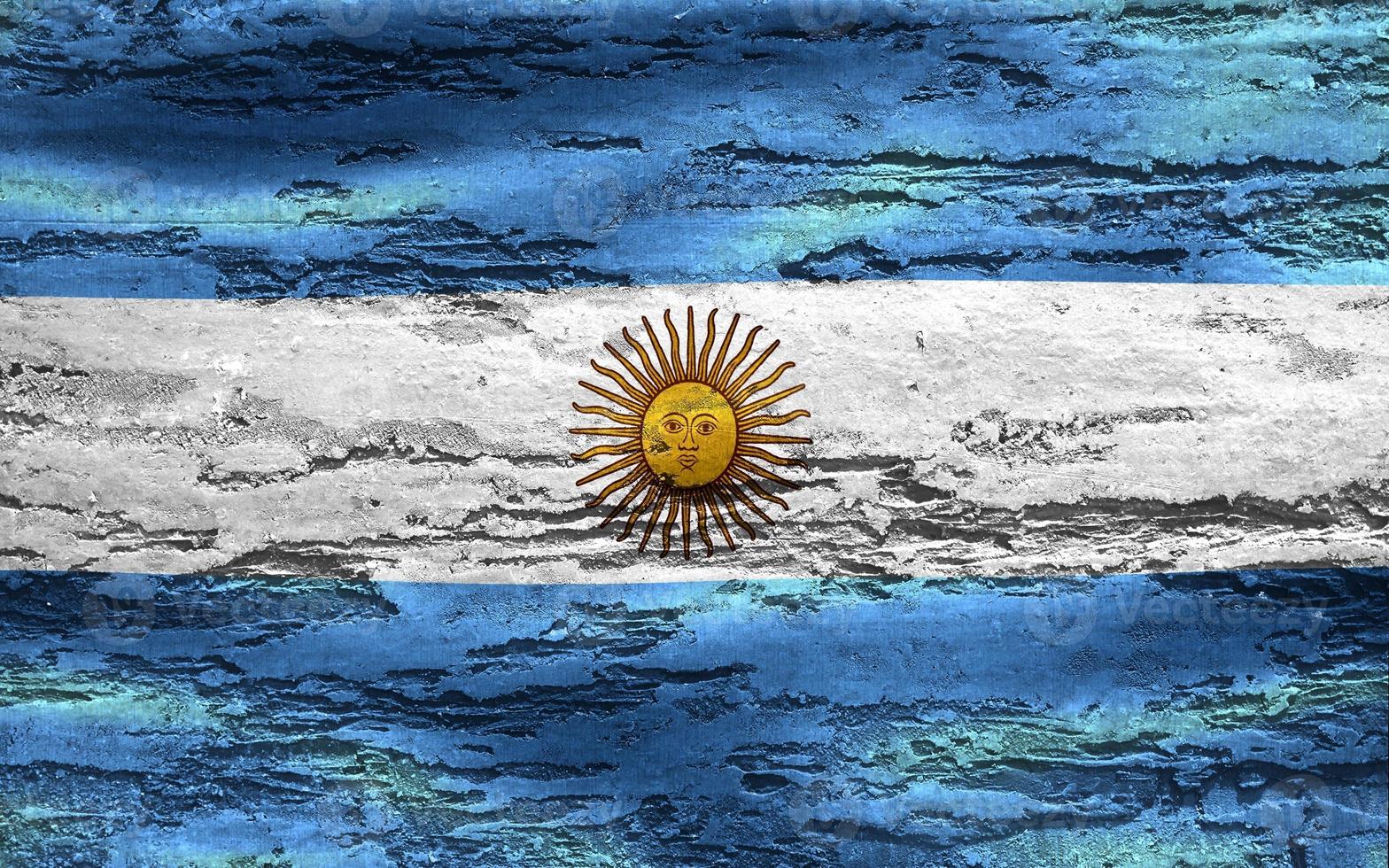 Argentina flag - realistic waving fabric flag photo