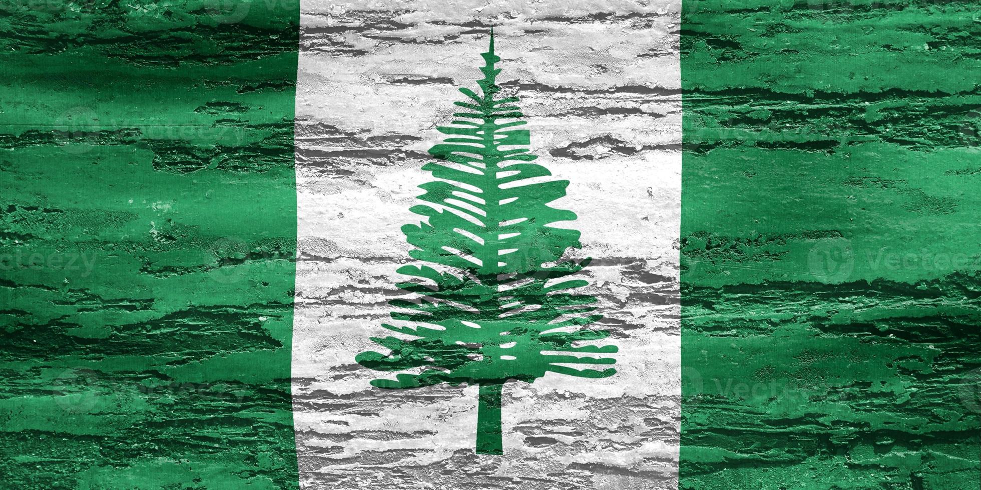 3D-Illustration of a Norfolk Island flag - realistic waving fabric flag photo