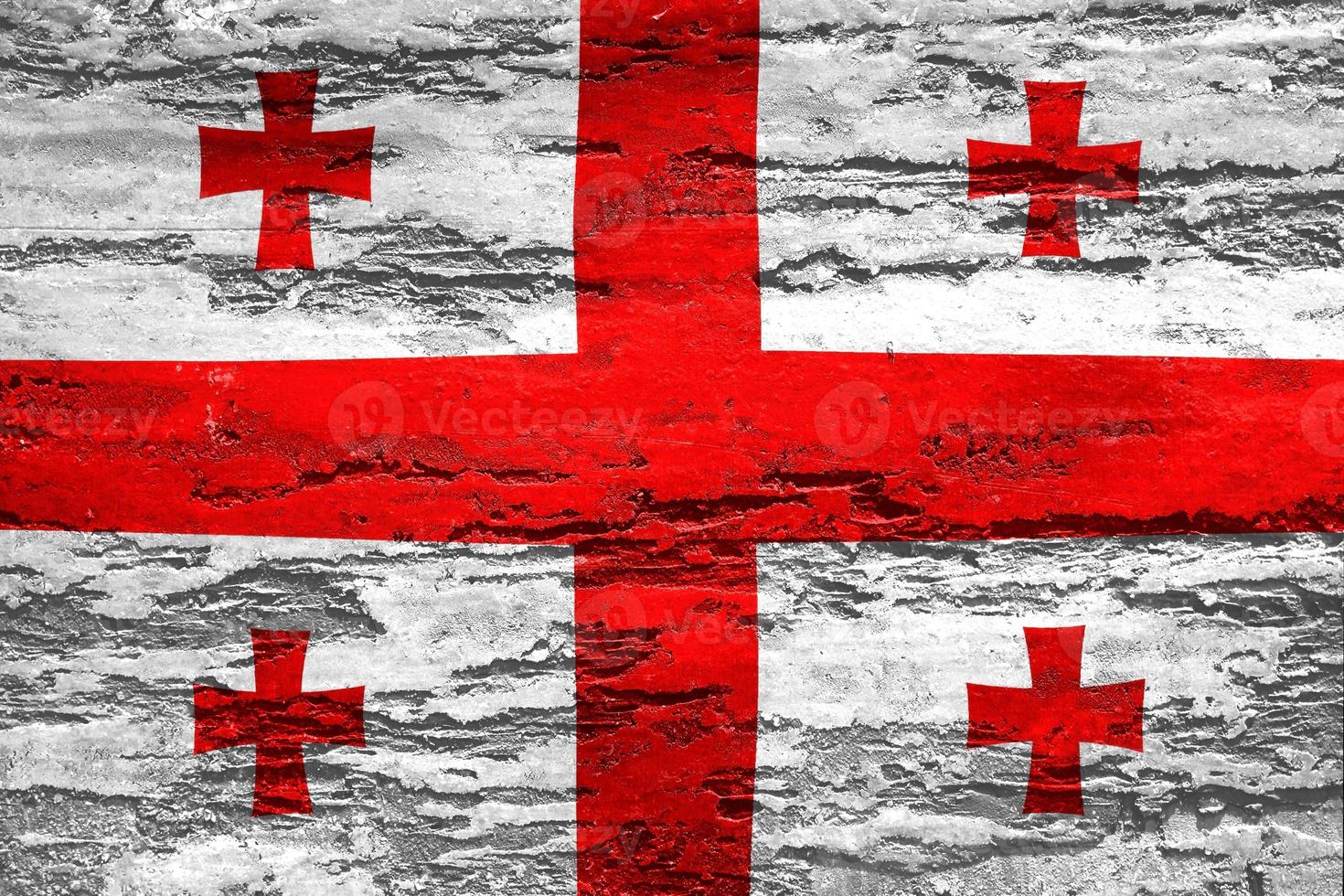 Georgia flag - realistic waving fabric flag photo