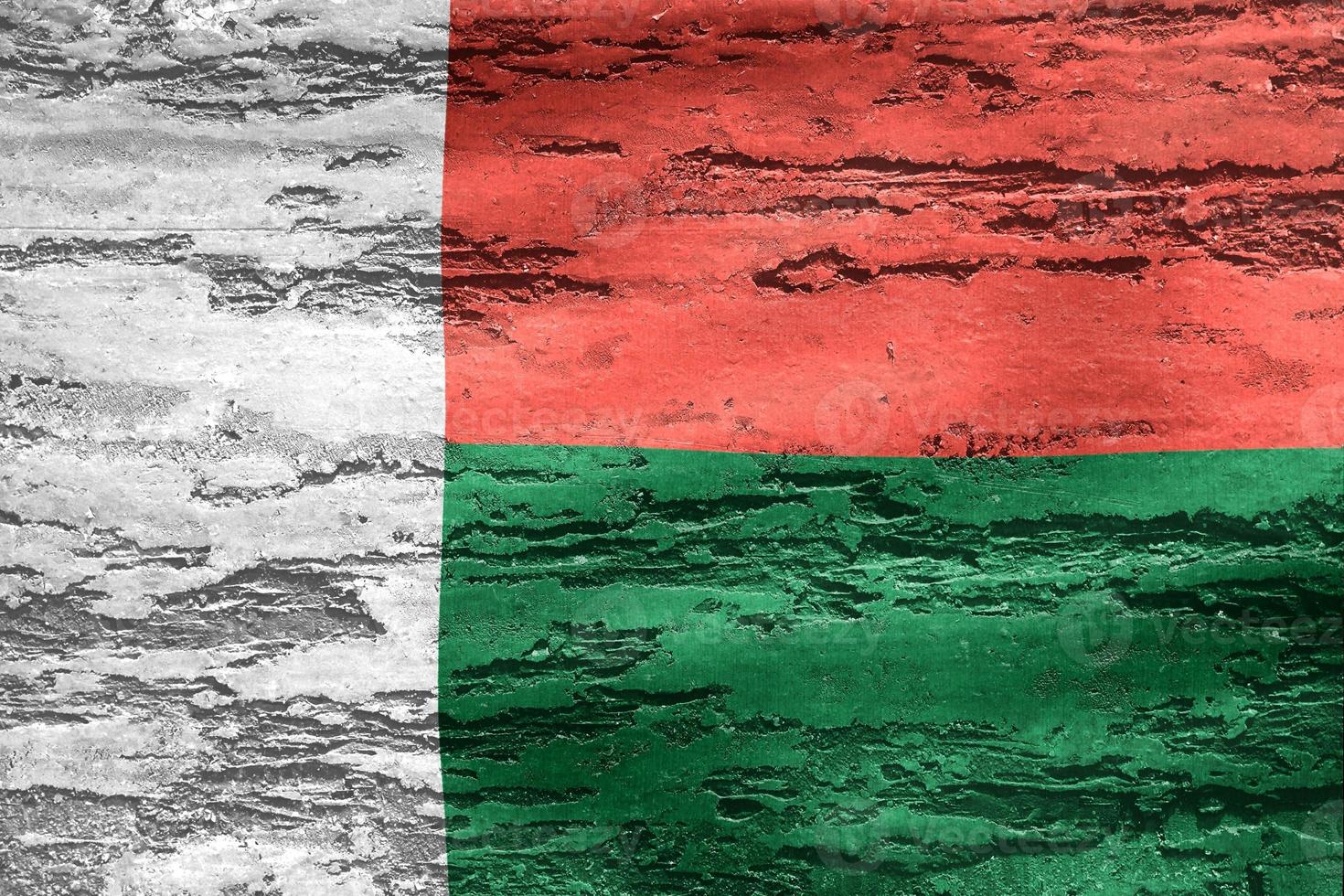 3D-Illustration of a Madagascar flag - realistic waving fabric flag photo