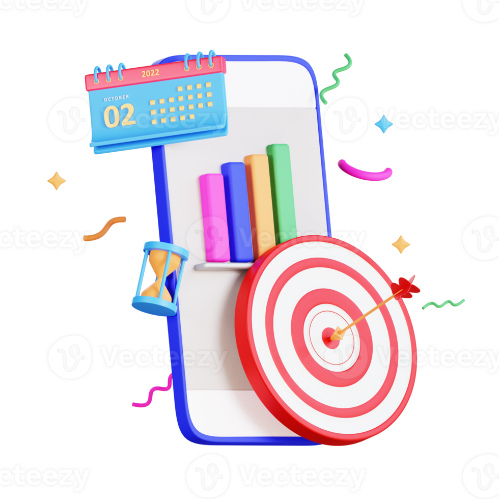 3D target business illustration png