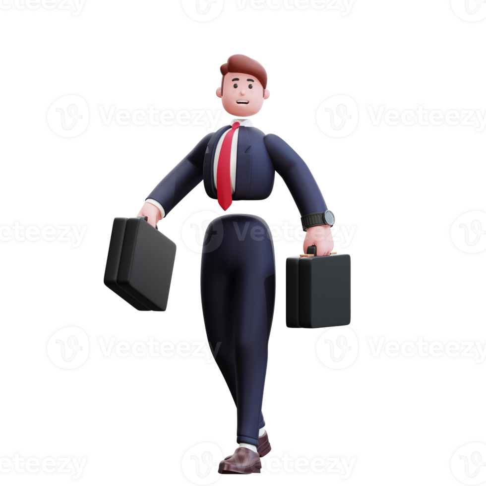 ilustração de empresário de personagem 3D png