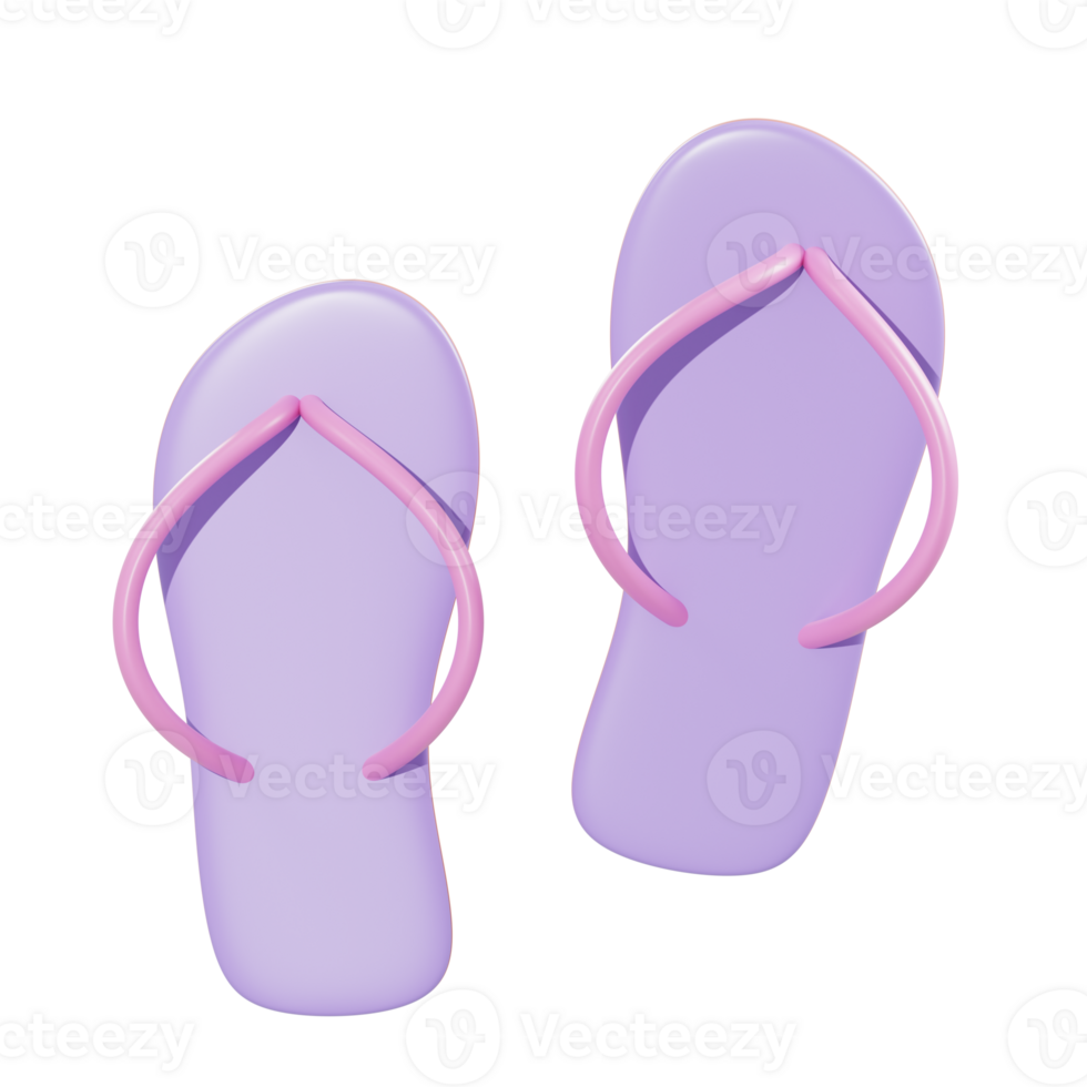 3d illustration spa flip flop object png