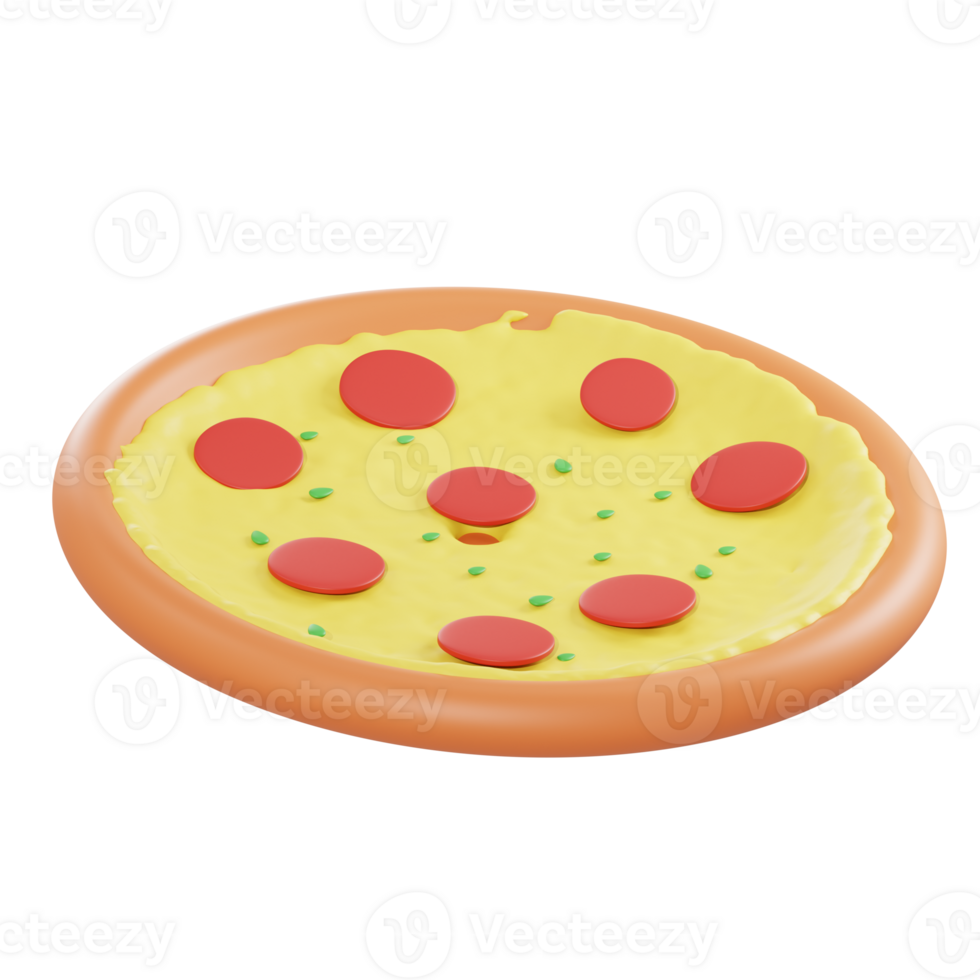 Objet de pizza délicieuse illustration 3d png