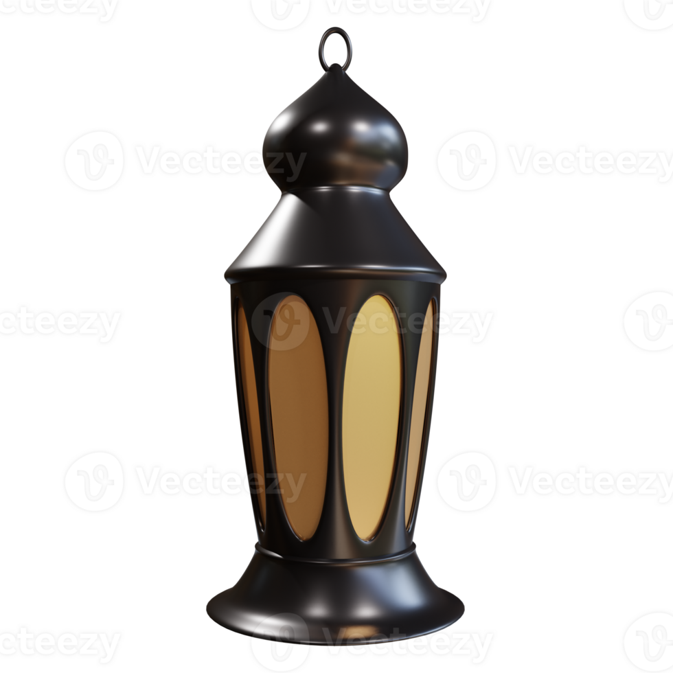 3d illustration ramadan lantern object png