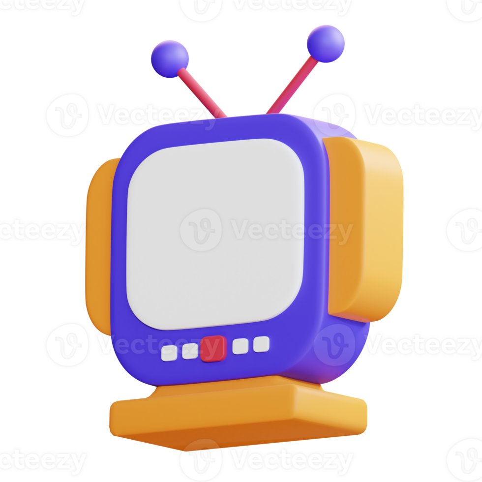 3d pictogram illustratie televisie png