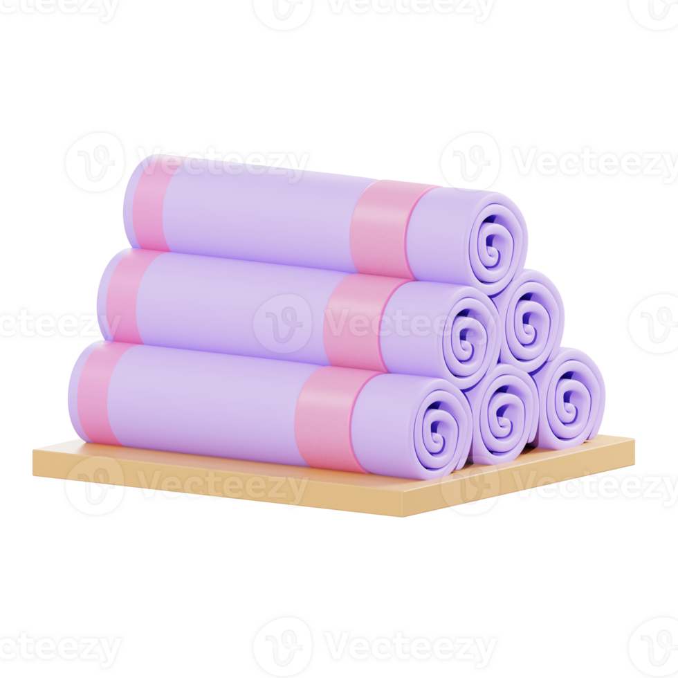 3d illustration spa towel object png