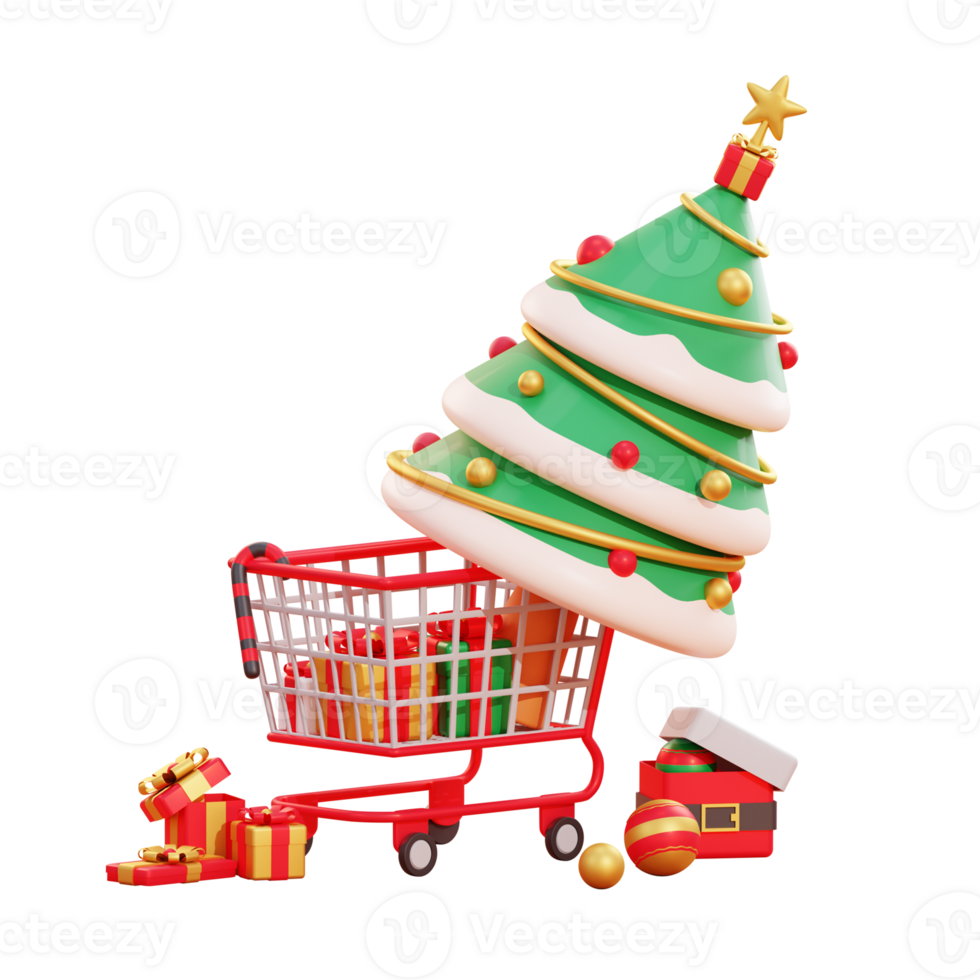 plantilla de banner de venta flash de feliz navidad con adornos navideños en 3d png