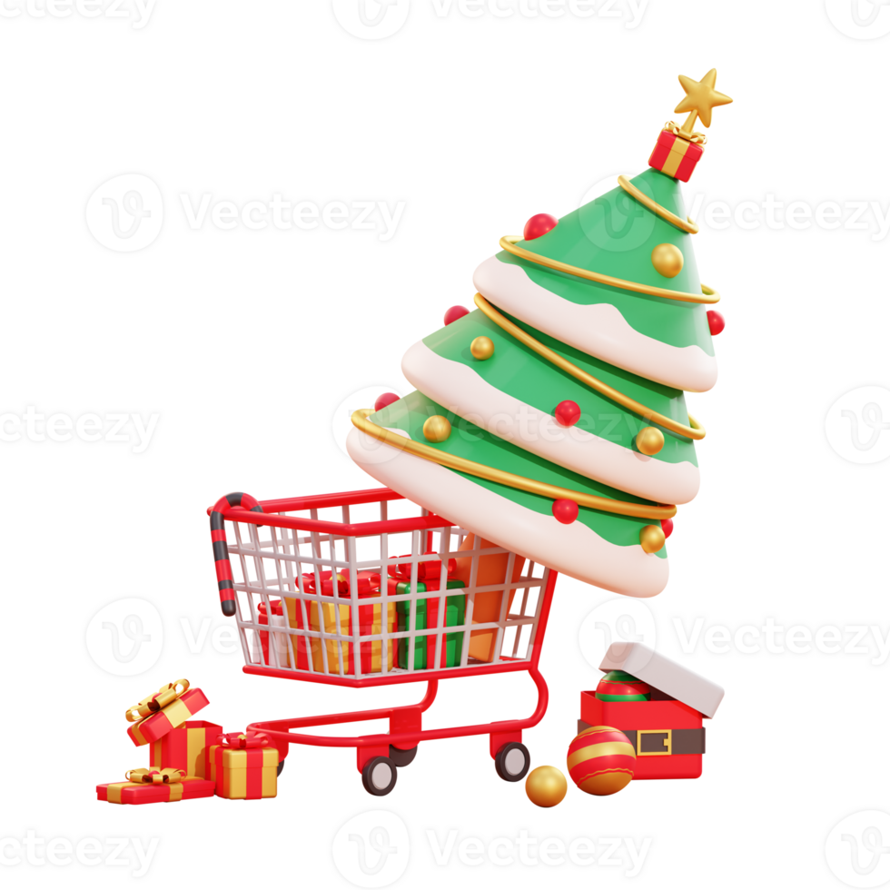 modello di banner di vendita flash di buon natale con ornamenti di natale 3d png