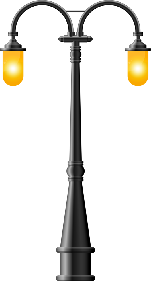 Black realistic street light clip art png