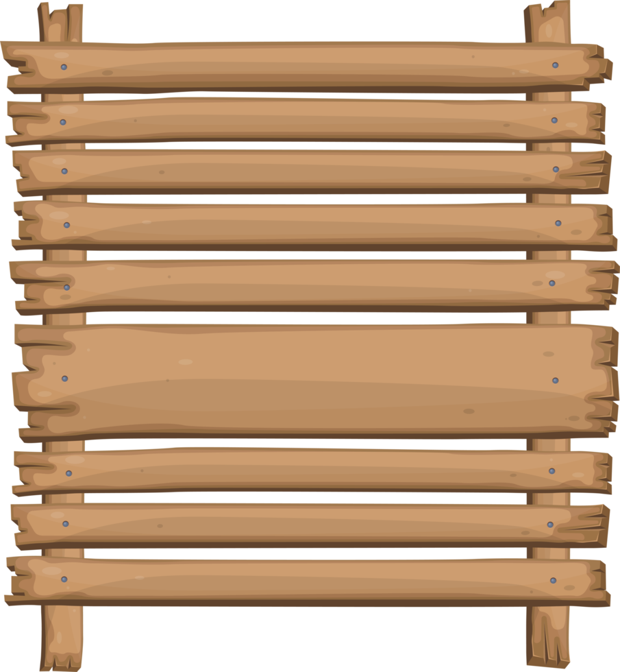 houten plank in cartoonstijl png