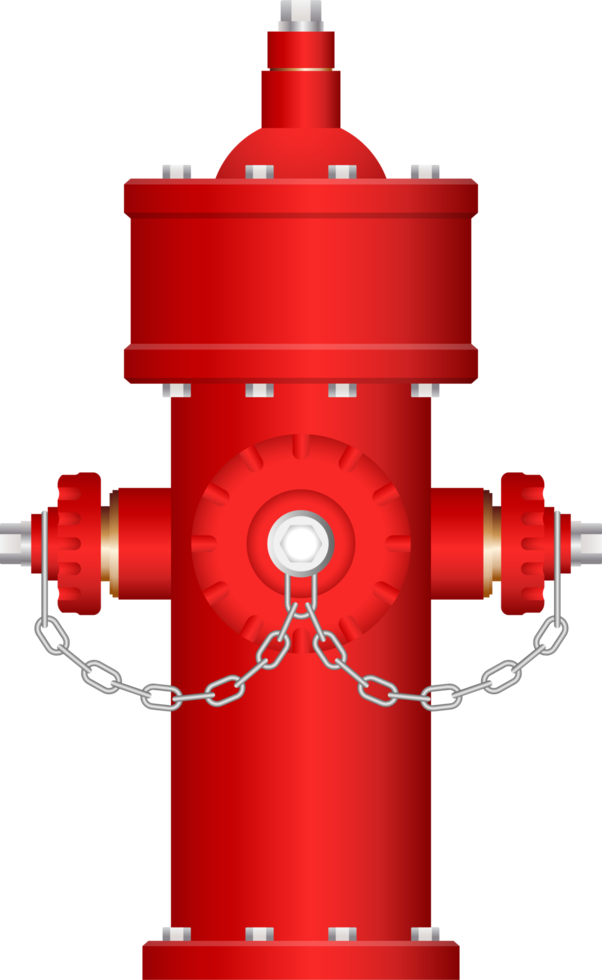 Red fire hydrant vector illustration isolated png