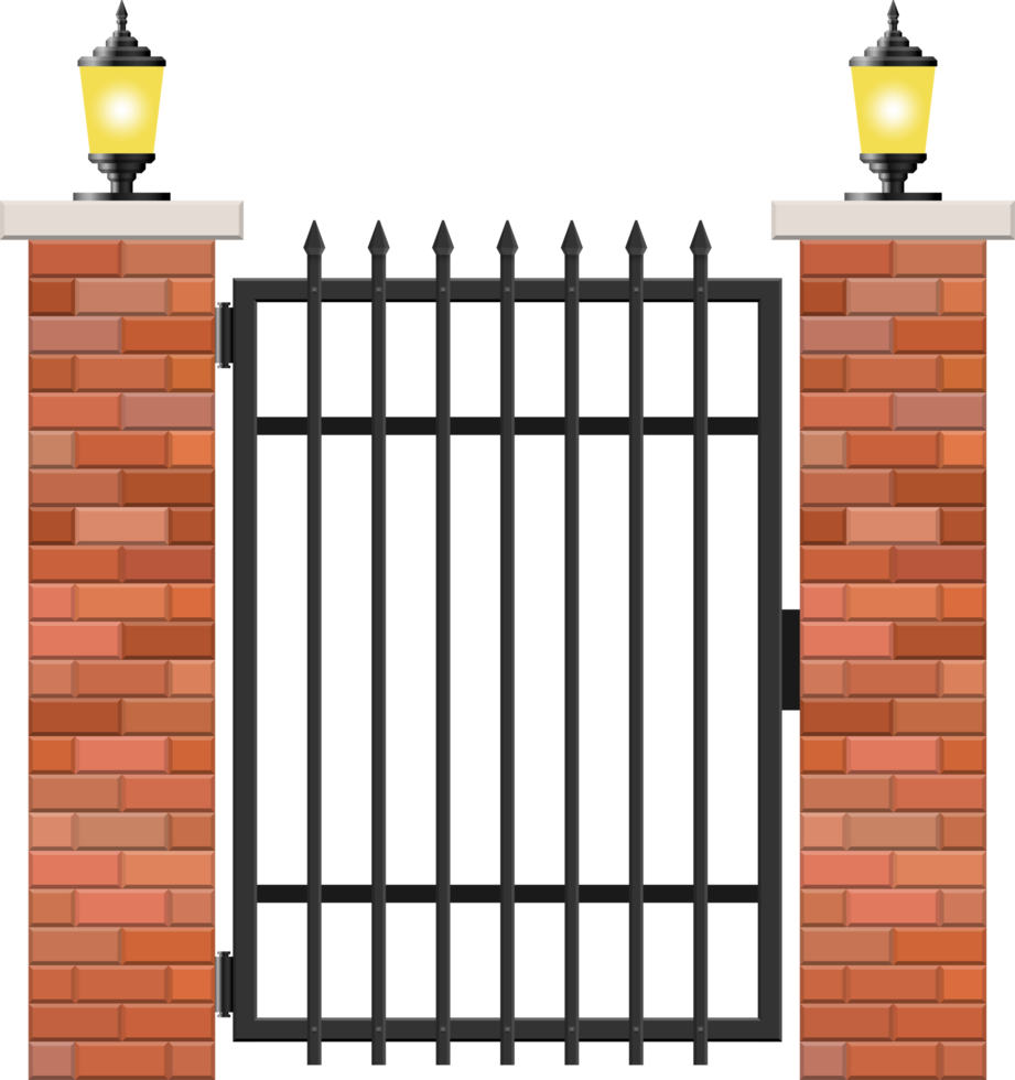 Brick and steel gate clip art 8852562 PNG