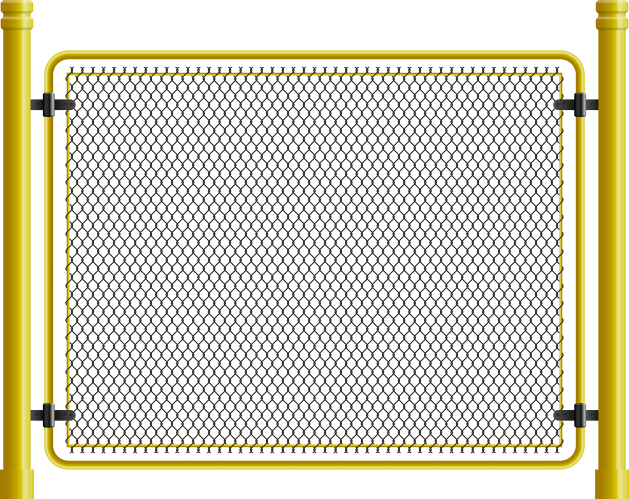 Metal wire fence and gate clip art png