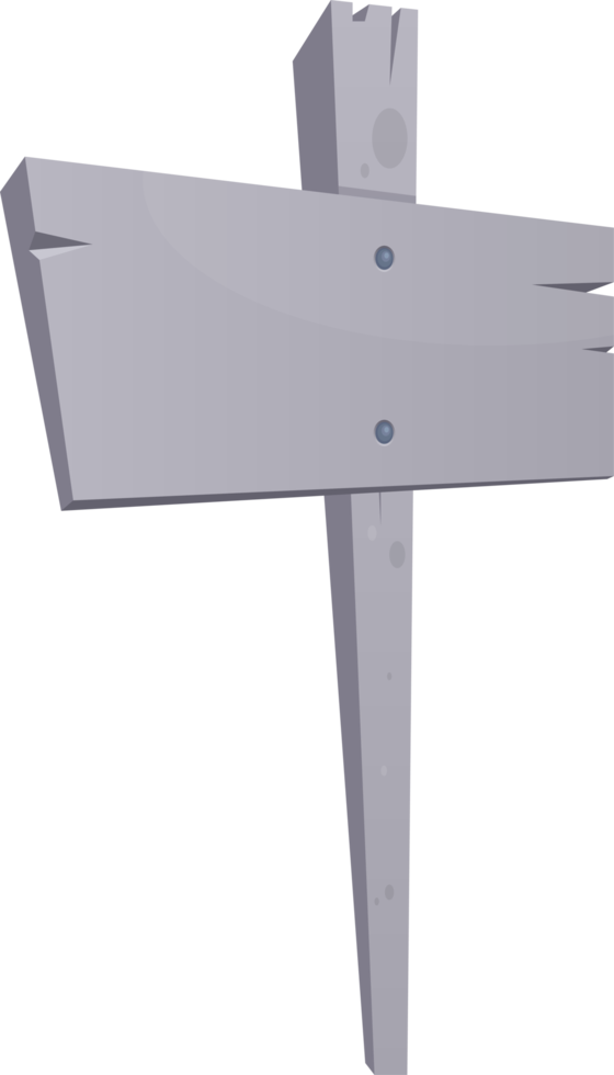 Stone sign board in cartoon style png